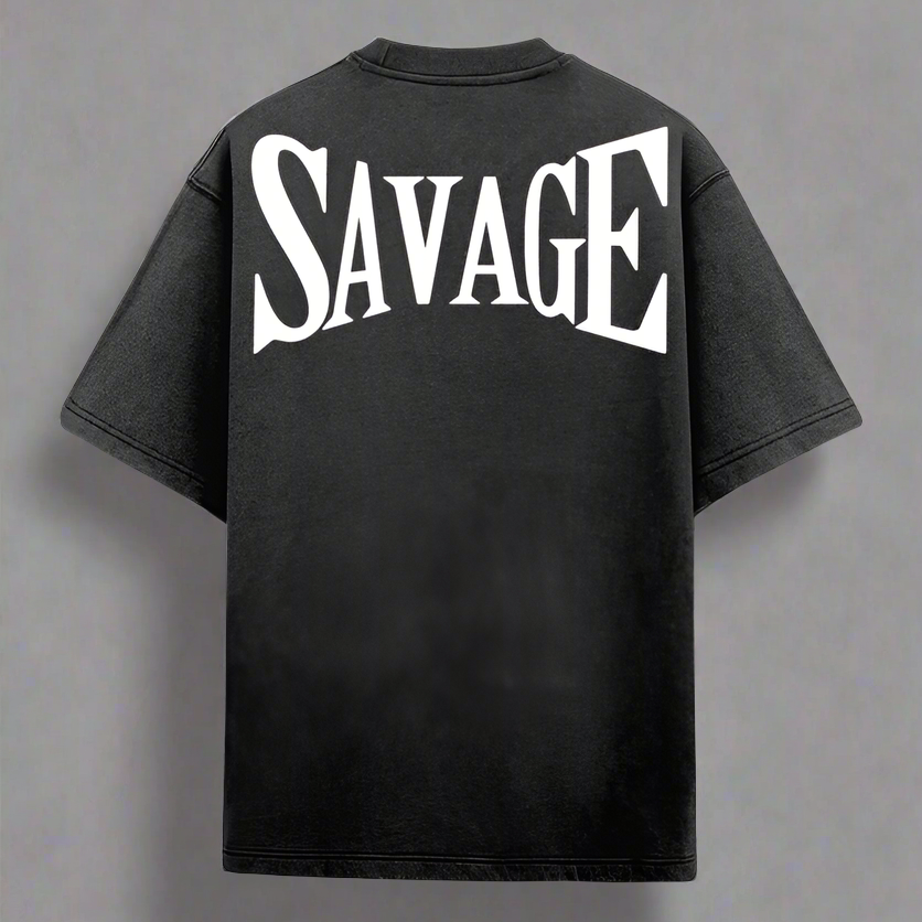 Savage Acid Washed Oversized T-Shirt