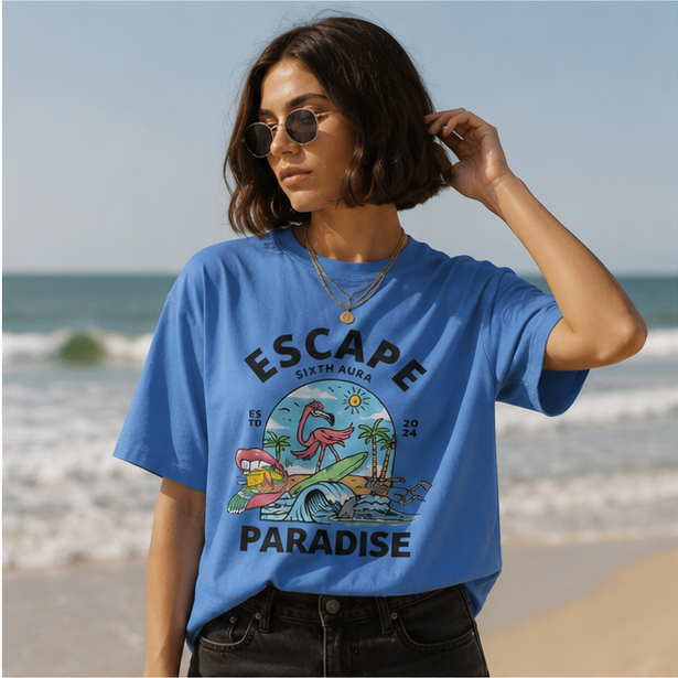 Paradise Oversized T-Shirt | Premium Unisex Tropical Streetwear