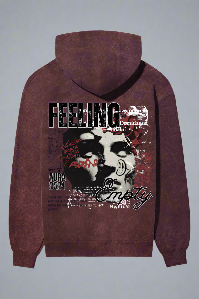 Feeling Acid Wash Hoodie for Men | Sixth Aura