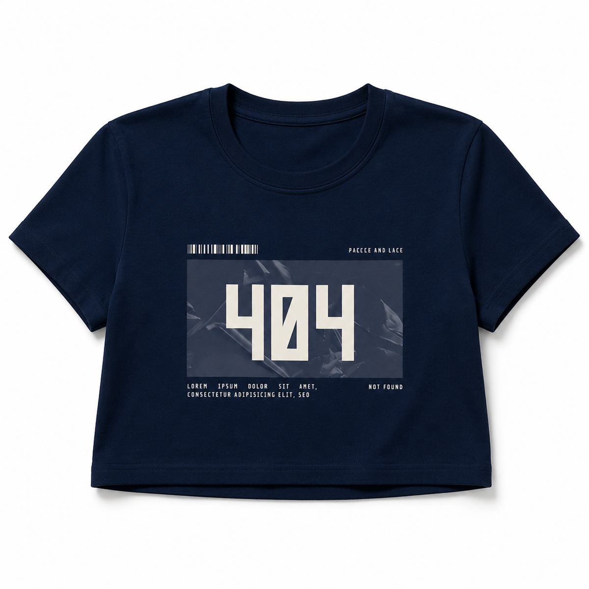 404 Crop Tee | Women's Minimal Graphic Crop Top | Sixth Aura