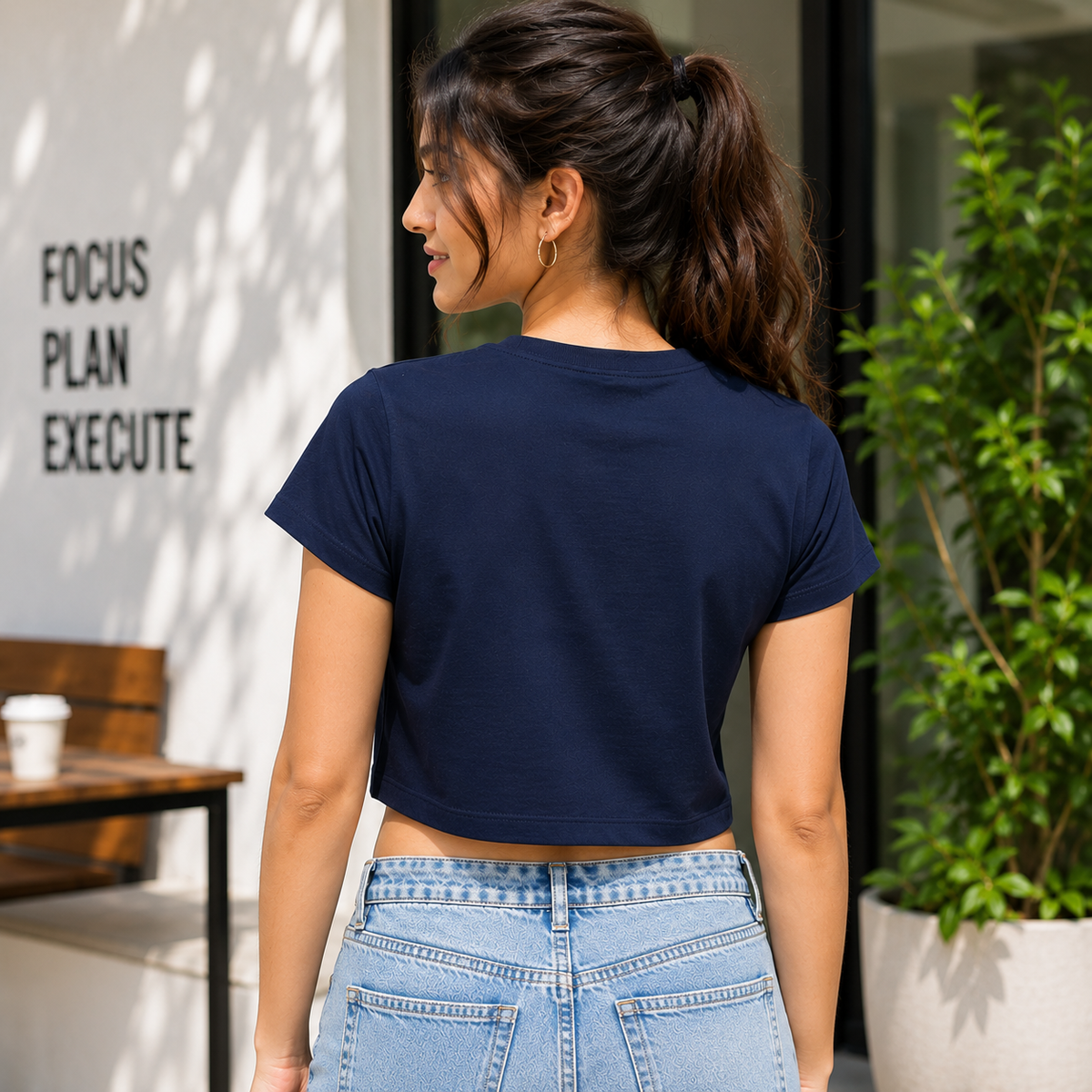 404 Crop Tee | Women's Minimal Graphic Crop Top | Sixth Aura