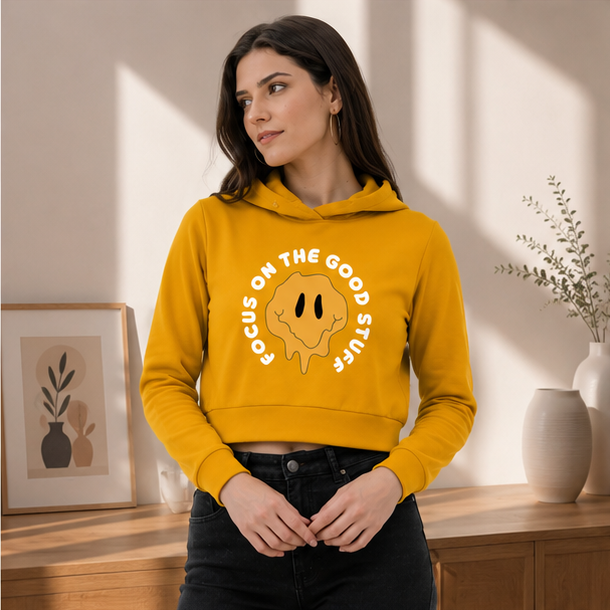 Good Stuff Crop Hoodie | Women's Graphic Streetwear