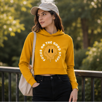 Focus on the Good Stuff | Stylish Women's Graphic Hoodie