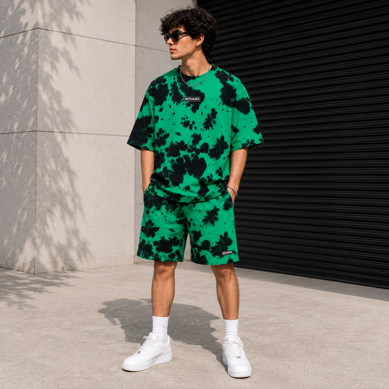 Tie-Dye Tee & Shorts Co-Ord Set | Unisex Streetwear | Multi-Colour