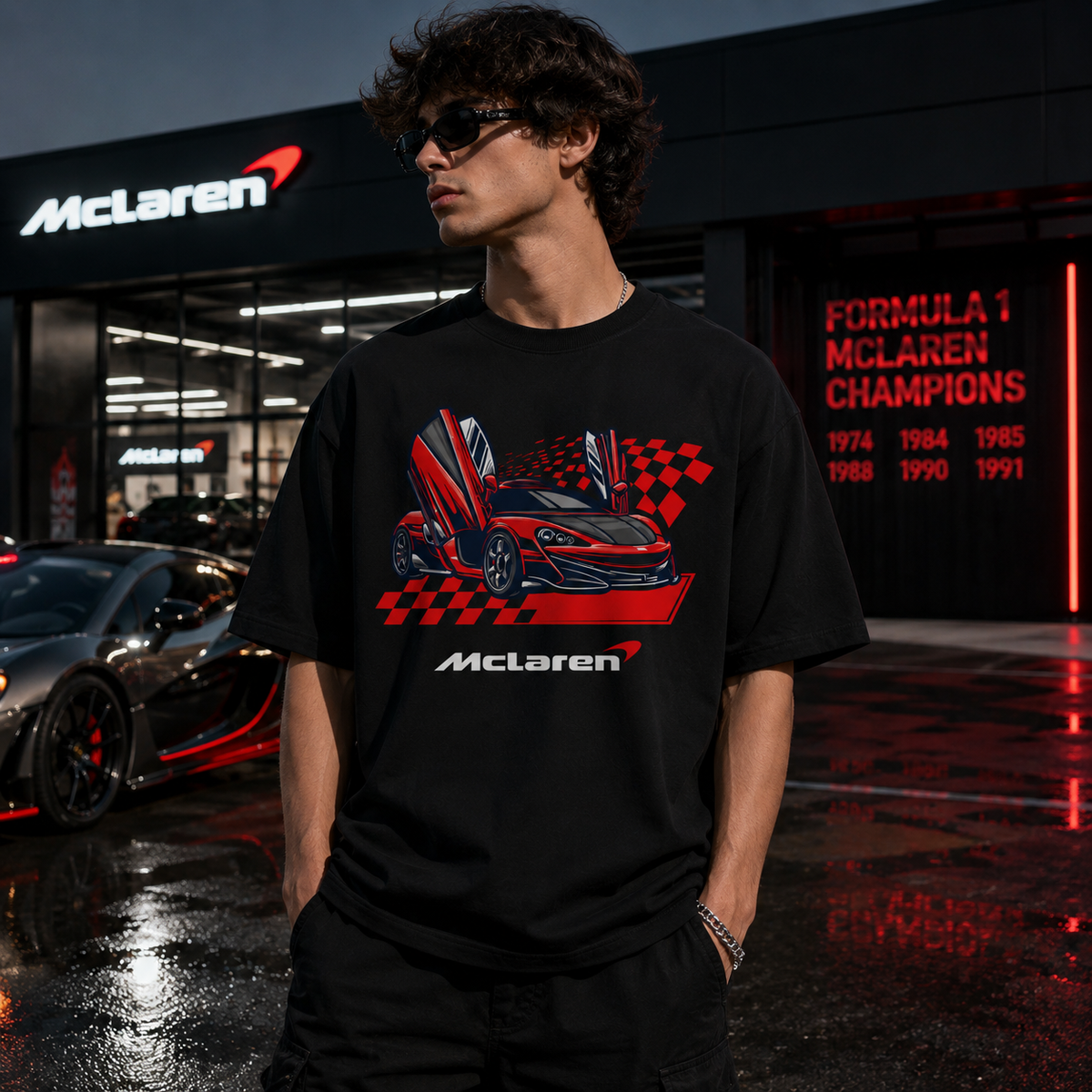 McLaren Oversized T-Shirt | Premium Supercar Streetwear – Black