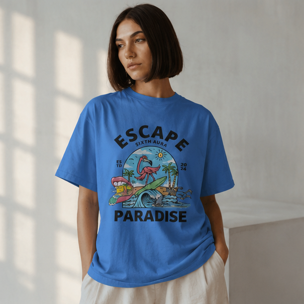 Paradise Oversized T-Shirt | Unisex Tropical Streetwear Tee