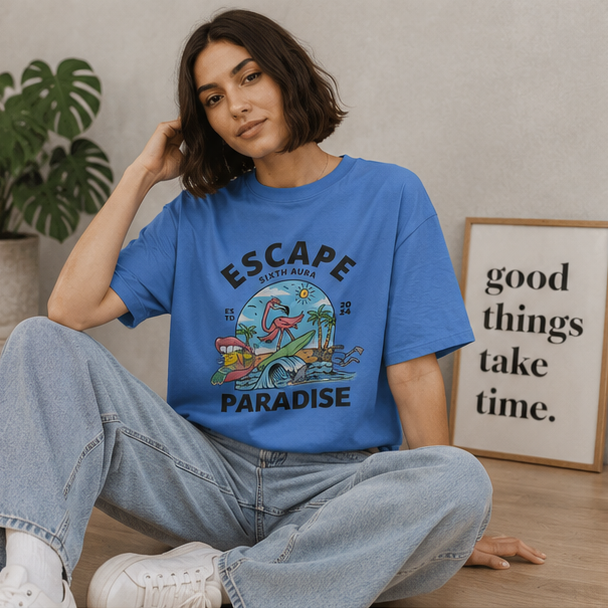 Paradise Oversized T-Shirt | Unisex Tropical Streetwear Tee
