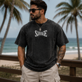 Savage Acid Wash Oversized T-Shirt | Unisex Streetwear – Black